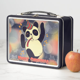 Just a girl who loves pandas Christmas Party Metal Lunch Box