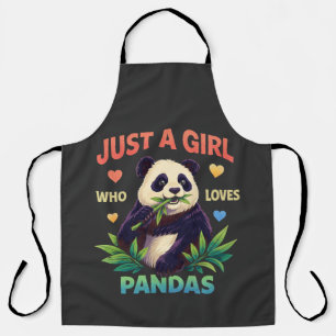 Just a Girl Who Loves Pandas Cute Apron