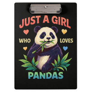 Just a Girl Who Loves Pandas Cute Clipboard