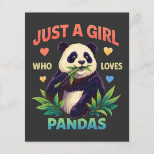 Just a Girl Who Loves Pandas Cute Flyer