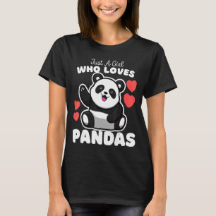 Just A Girl Who Loves Pandas - Cute Panda Bear Kid T-Shirt