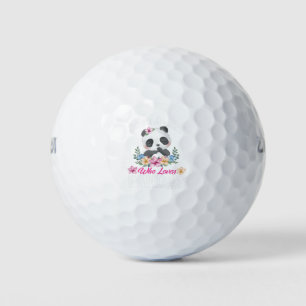 Just A Girl Who Loves Pandas Cute Panda T-Shirt.pn Golf Balls