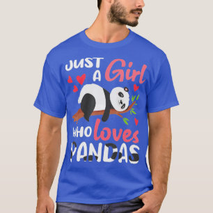 Just A Girl Who Loves Pandas Cute Pandas Lovers Ki T-Shirt