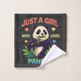Just a Girl Who Loves Pandas Cute Wash Cloth