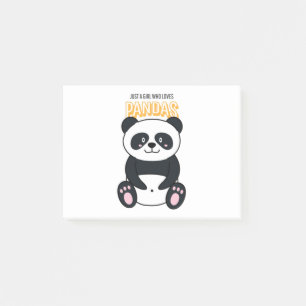 Just A Girl Who Loves Pandas Post-it Notes