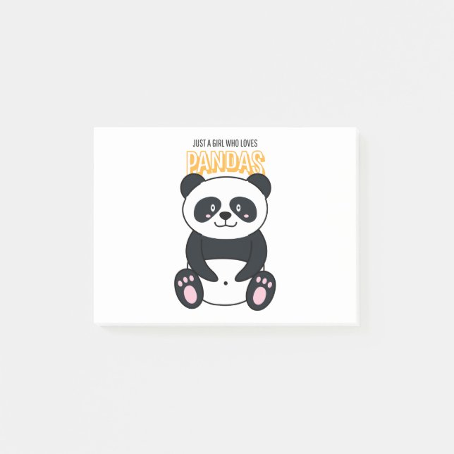 Just A Girl Who Loves Pandas Post-it Notes (Front)