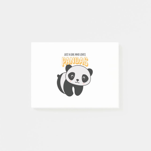 Just A Girl Who Loves Pandas Post-it Notes (Front)