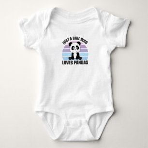 Just A Girl Who Loves Pandas Sweet Animals Baby Bodysuit