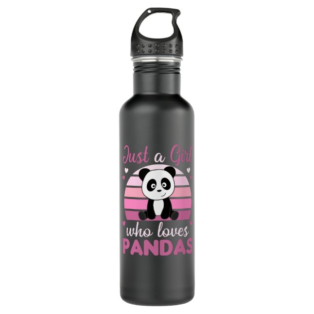 Just A Girl who Loves Pandas - Sweet Panda 710 Ml Water Bottle (Front)