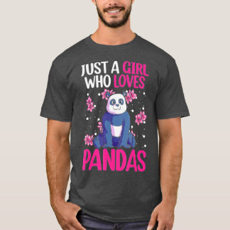 Just A Girl Who Loves Pandas Women Pandabear Panda T-Shirt
