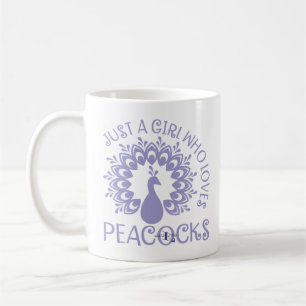 Just A Girl Who Loves Peacocks Coffee Mug