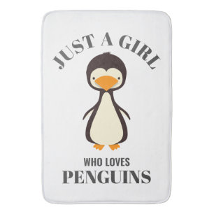 Just a girl who loves Penguins Bath Mat