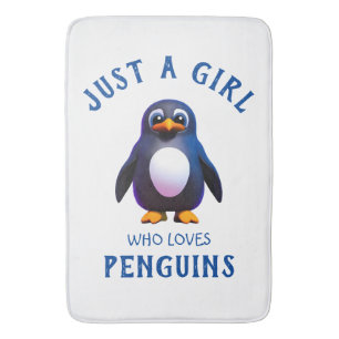 Just a girl who loves Penguins Bath Mat