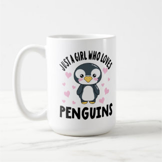 just a girl who loves penguins coffee mug
