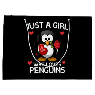 Just a Girl Who Loves Penguins Large Gift Bag