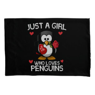 Just a Girl Who Loves Penguins Pillowcase