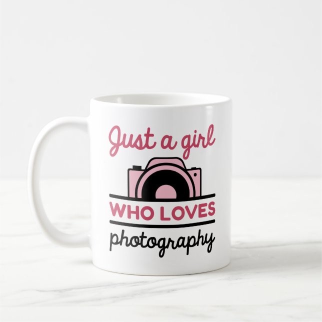 Just A Girl Who Loves Photography Coffee Mug (Left)