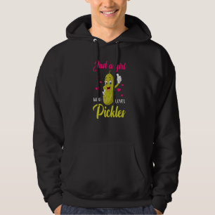 Just A Girl Who Loves Pickles Cucumber Vegan Pick Hoodie