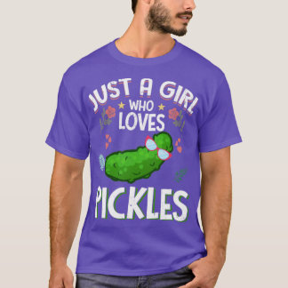Just A Girl Who Loves Pickles Funny Farmer T-Shirt