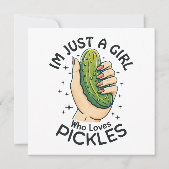 Just A Girl Who Loves Pickles - Funny Vegan (Front)