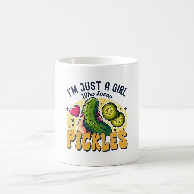 Just A Girl Who Loves Pickles - Funny Vegan Coffee Mug (Center)