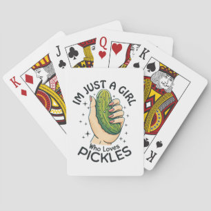 Just A Girl Who Loves Pickles - Funny Vegan Playing Cards
