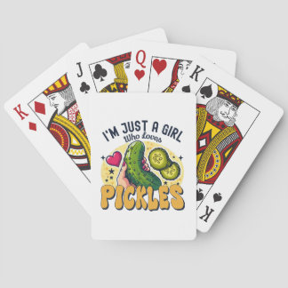 Just A Girl Who Loves Pickles - Funny Vegan Playing Cards