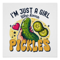 Just A Girl Who Loves Pickles - Funny Vegan