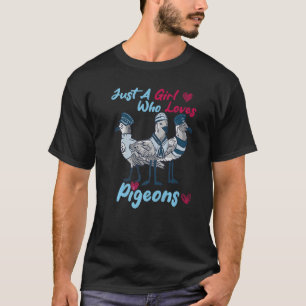 Just A Girl Who Loves Pigeons Anchor Seagull Ocean T-Shirt