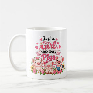 Just a Girl Who Loves Pigs – Cute Pig Day Coffee Mug