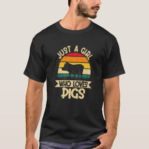 Just a Girl who loves Pigs Harvest Farming Barn Ca T-Shirt