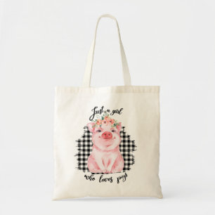 Just a Girl who loves pigs Tote Bag