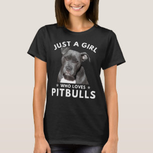 Just A Girl Who Loves Pitbulls Essential 22 T-Shirt