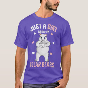 Just A Girl Who Loves Polar Bears Girls Kids Premi T-Shirt