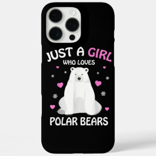 Just A Girl Who Loves Polar Bears Girls Polar Bear iPhone 16 Pro Max Case