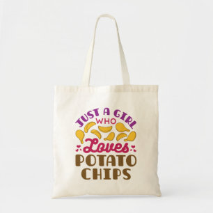 Just a Girl Who Loves Potato Chips Snack Food Tote Bag