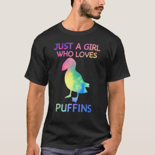 Just A Girl Who Loves Puffins Funny Puffin Bird    T-Shirt