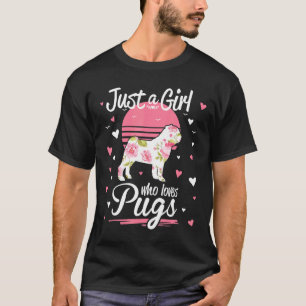 Just A Girl Who Loves Pugs Dog Pet Lover Essential T-Shirt