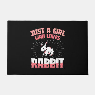 Just A Girl Who Loves Rabbit Doormat