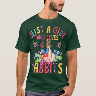 Just a Girl Who Loves Rabbits Cute Pet T-Shirt
