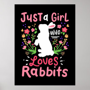 Just A Girl Who Loves Rabbits Poster
