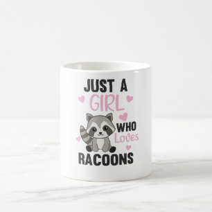 Just A Girl Who Loves Racoons Kawaii Racoon Coffee Mug
