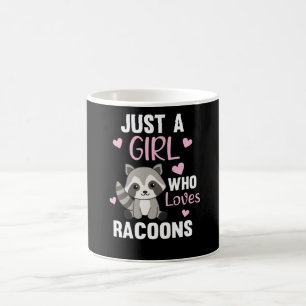 Just A Girl Who Loves Racoons Kawaii Racoon Coffee Mug