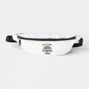 Just a Girl Who Loves Rainbows and Tacos Shirt_1 Bum Bags