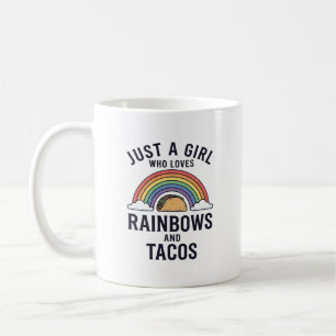 Just a Girl Who Loves Rainbows and Tacos Shirt_1 Coffee Mug