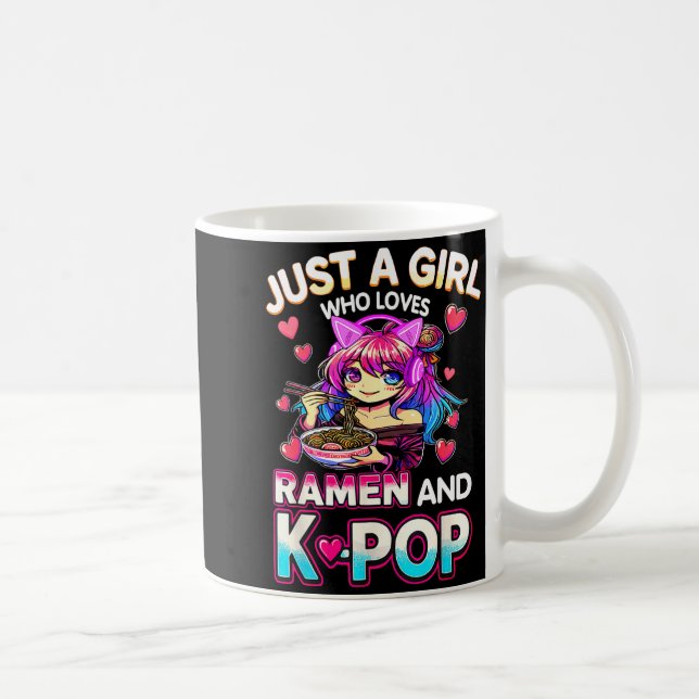 Just A Girl Who Loves Ramen And K-p  Coffee Mug (Right)