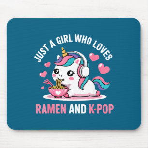 Just A Girl Who Loves Ramen And K-p Girl K P Kp Mouse Pad