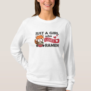 Just a Girl who loves ramen and red Pandas T-Shirt