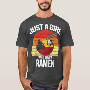 Just a Girl Who Loves Ramen Orca Whale Shirt Kids