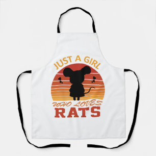 Just a Girl Who Loves Rats Apron